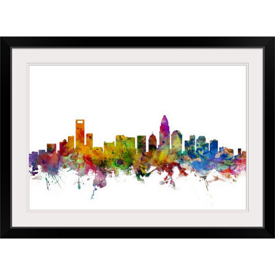 Francy " Charlotte North Carolina Skyline " by Michael Tompsett