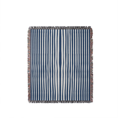 River Stripped Cotton Throw Blanket