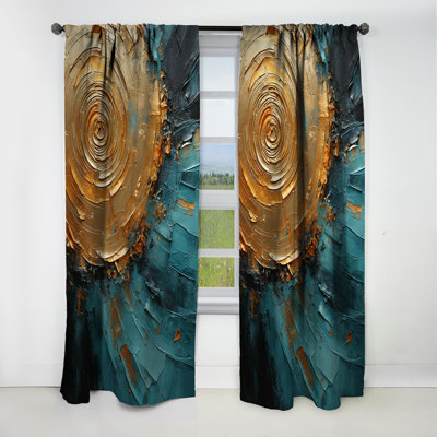 Ravenden - Spirals Abstract Blackout Curtain - 1 Panels