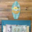 Décoration murale de porte décorative en bois surf beach waves