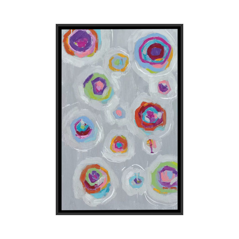 Folâtre i, reproduction d’art sur toile tendue, H 26 po x l 18 po x P 1,5 po, Toile avec cadre noir, Pas de tapis