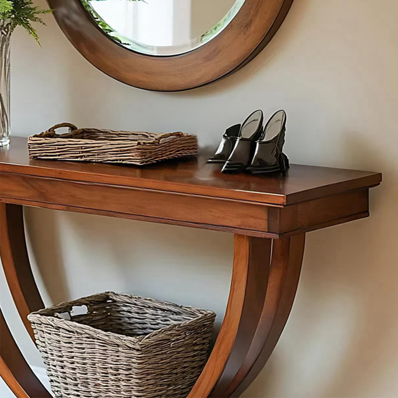 American-style semi-circular base console table