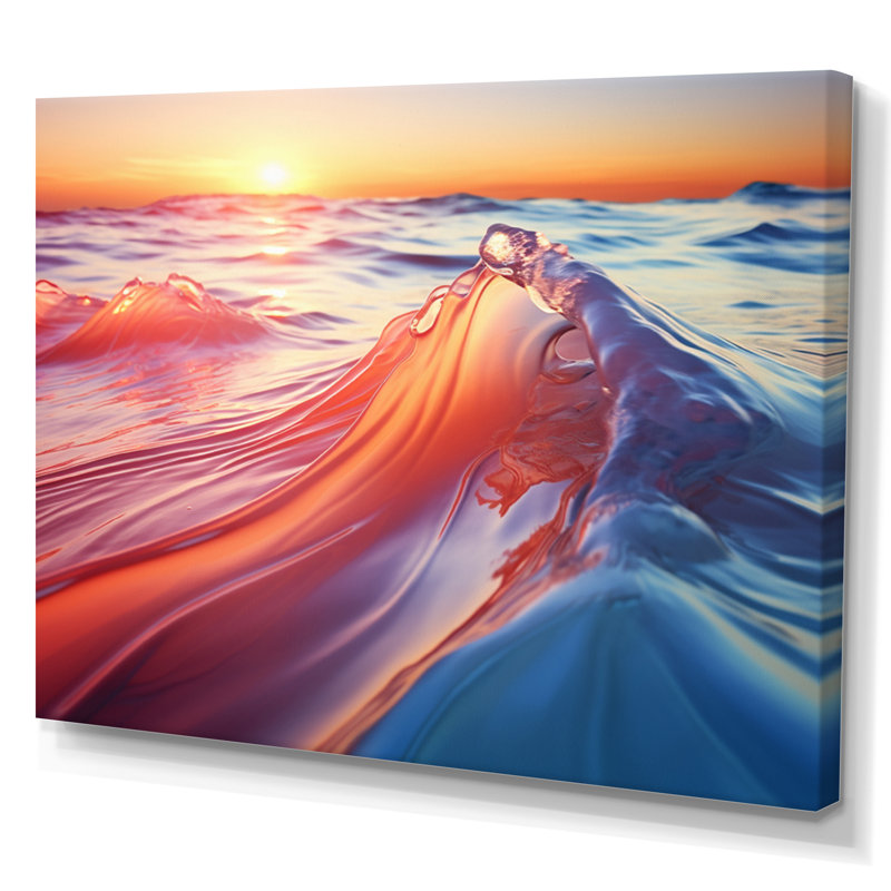 «Raglan Coastal Abstract Waterscapes II», reproduction sur toile, H 24 po x l 32 po x P 1 po, Toile tendue