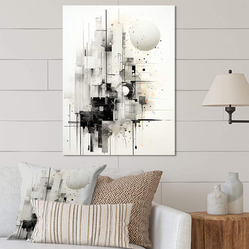 Mirage monochrome Lansdcape 4 - Paysage abstrait, H 20 po x l 12 po x P 1 po