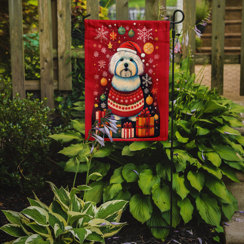 Double Sided 15.5'' H x 11.25'' W Polyester Christmas Garden Flag