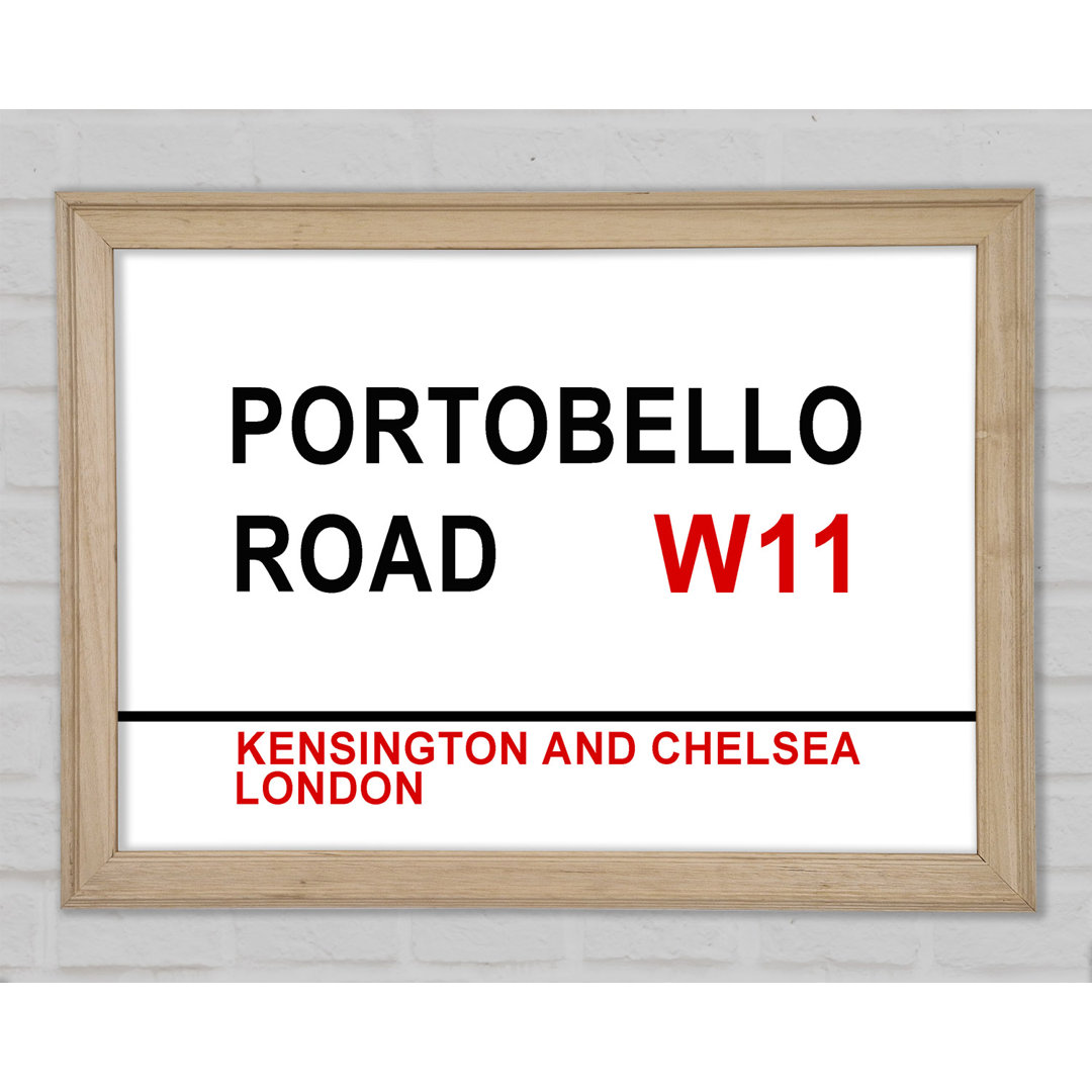 Portobello Road Schilder Gerahmter Druck