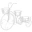 Outdoor Plant Stand, Tricycle Shape, Scrollwork, 30 Inch White Metal