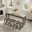 Long Dining Table Set with 3 Stools-1571773060