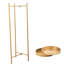 Support pour plante moderne en métal 2, couleur dorée, pliable pour une utilisation dans l'espace, support intérieur / extérieur en métal, efficacité,