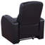 Fauteuil inclinable noir rembourré avec porte-gobelet