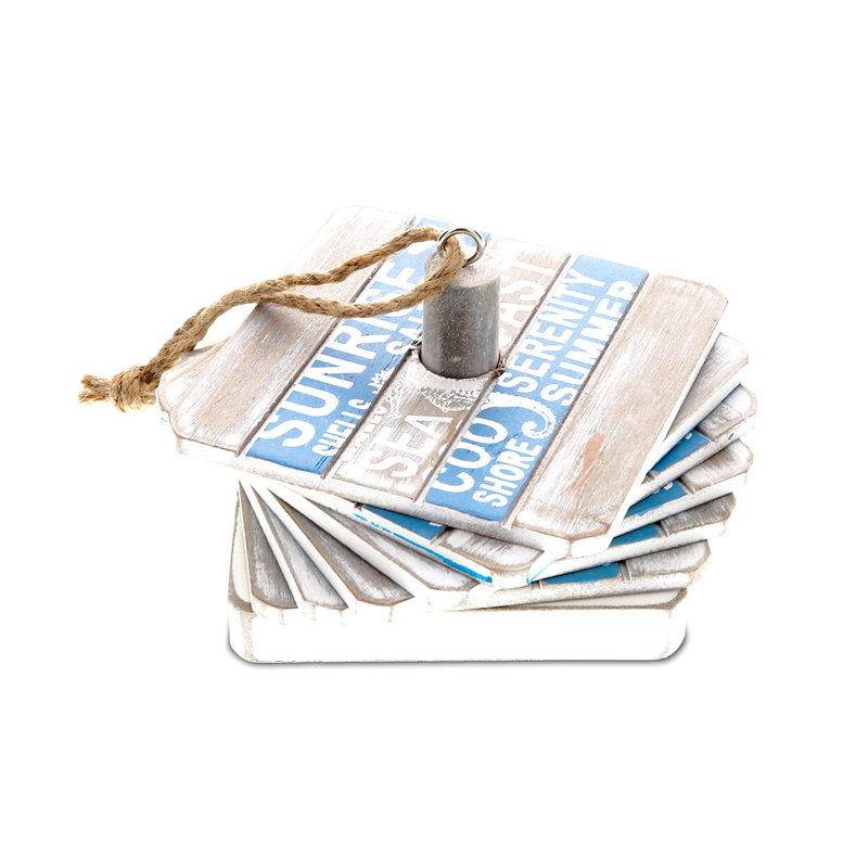 Ensemble de sous-verres avec support nautical