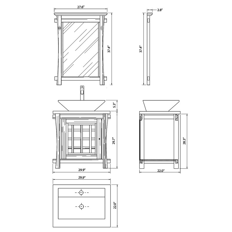 Azzitta Rectangle Wall Mirror