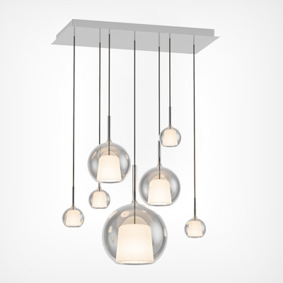 Glo Rectangular Chandelier 7 Pendants