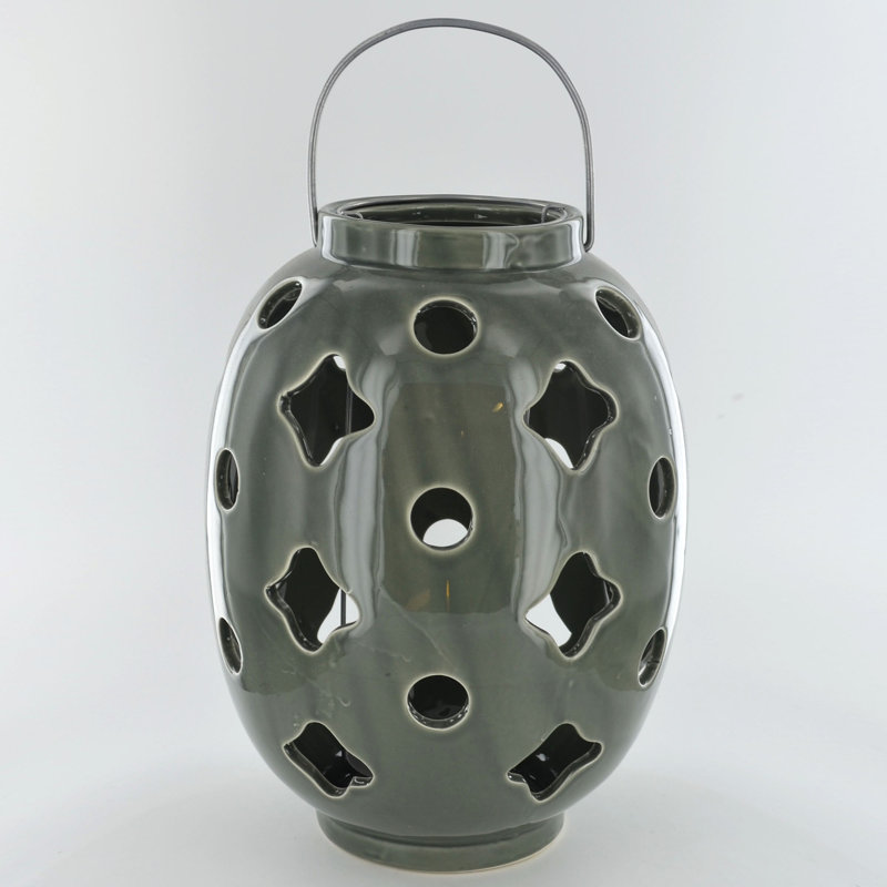 Concrete / Cement Fireplace Lantern, Grey