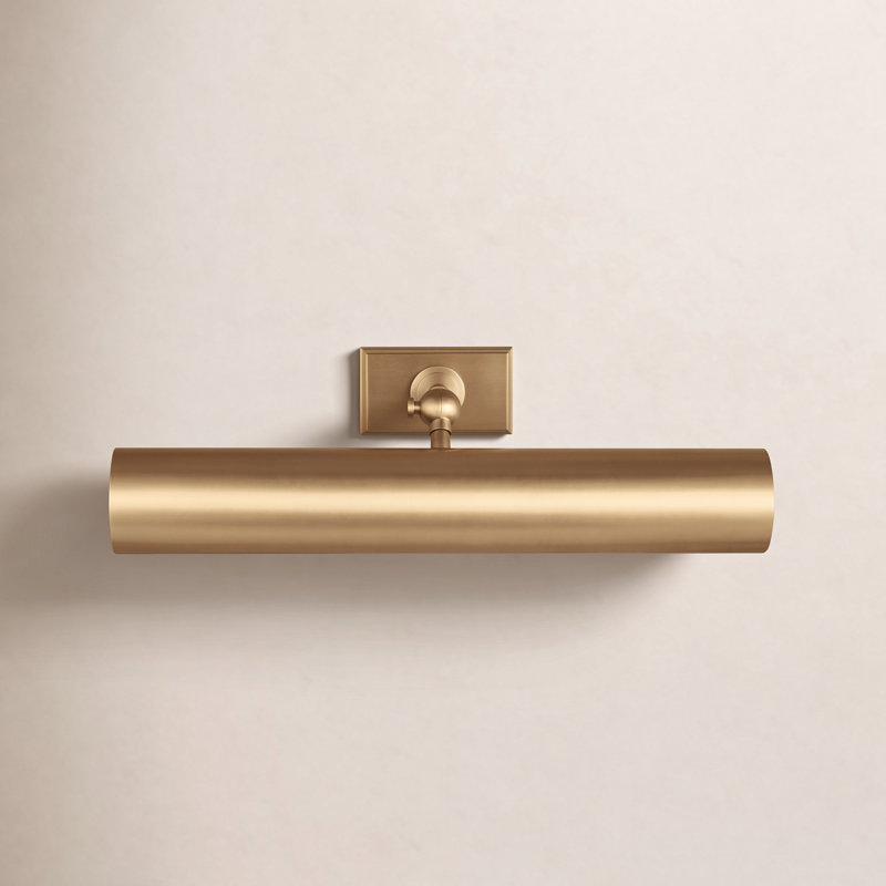 Kenyon Dimmable Wall Mounted Picture Light, Burnished Brass, 2.5" H x 18" W x 10.3" D