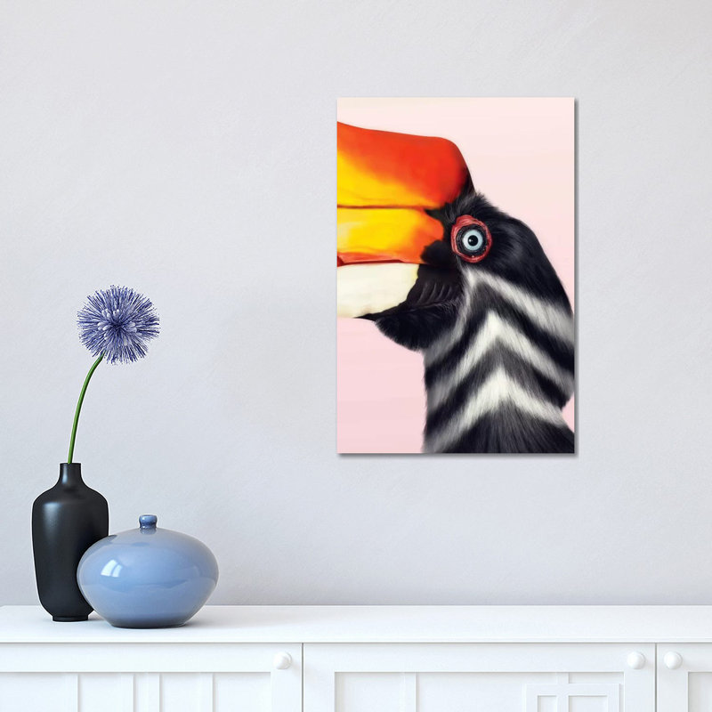 Rhinoceros Hornbill by Giulio Rossi - Wrapped Canvas Print, 30.48 cm H x 45.72 cm W