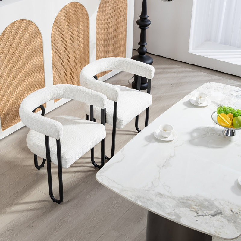 Chaise d'appoint, ensemble de 2 chaises d'appoint rembourrées de conception contemporaine, chaises de salon, fauteuil de cuisine