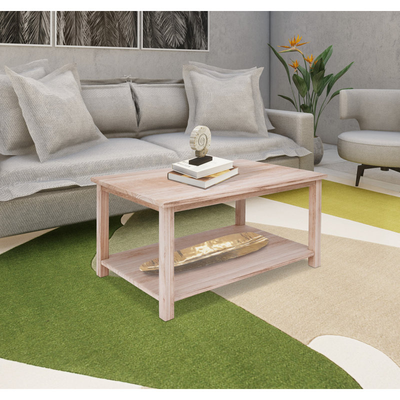 Janda Frame Coffee Table with Storage, Light Wood
