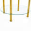 Table basse ronde avec tablette de plancher-983351745
