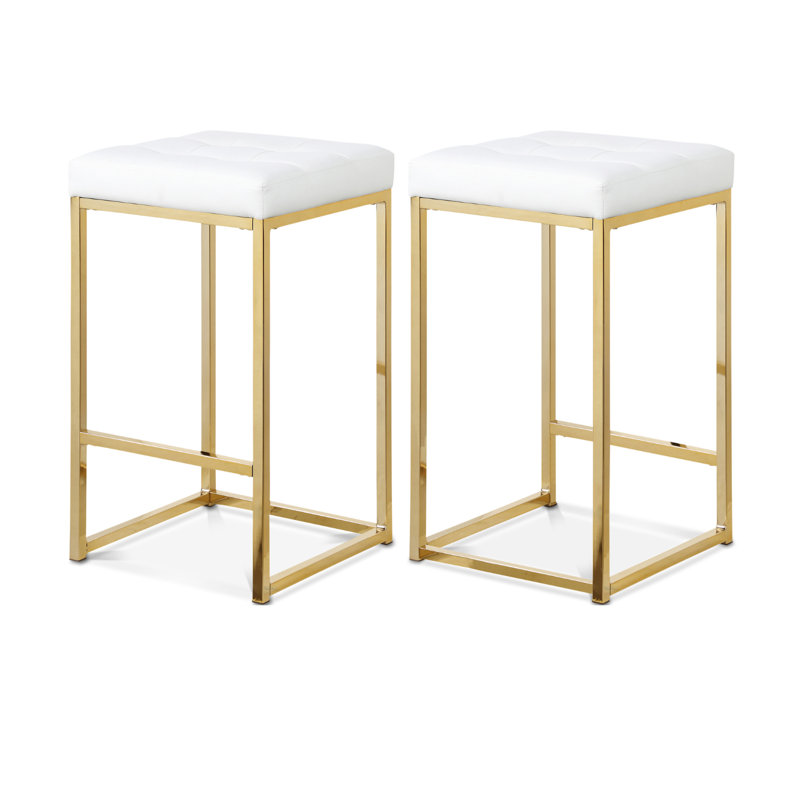 Tabouret de comptoir à tuyaux, Blanc
