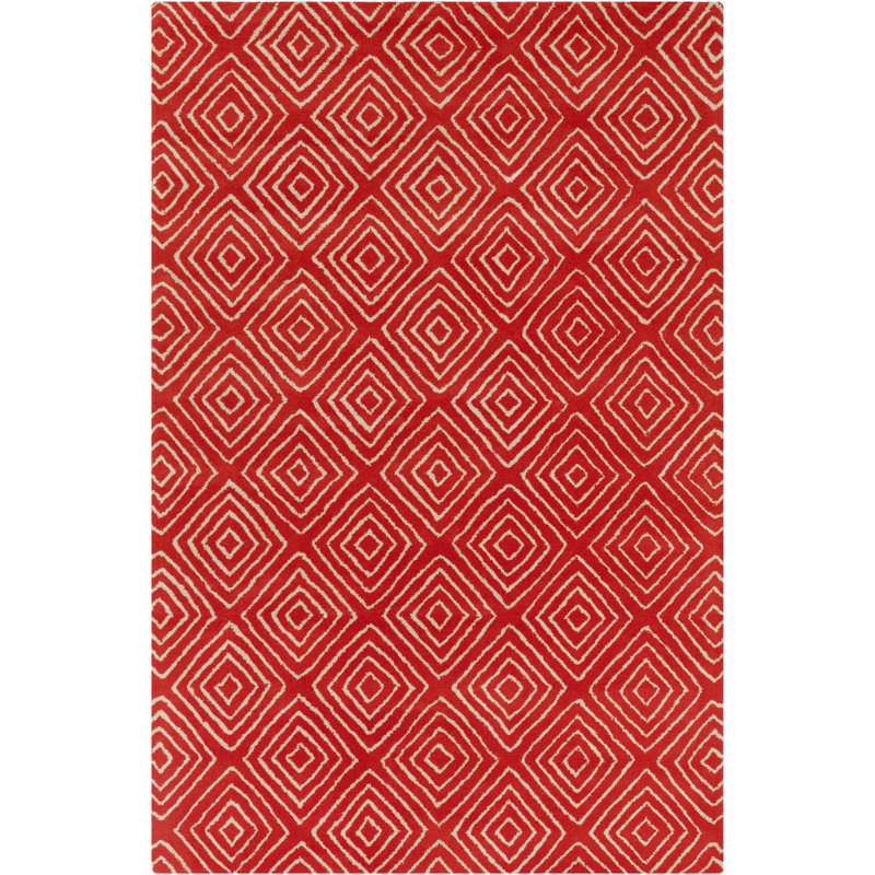 Tapis transitionnel crème en laine touffeté à la main Borset Authentic, 5 pi x 7 pi 6 po