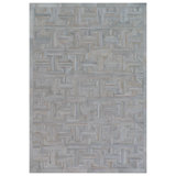 Natural Hide Cowhide Geometric Area Rug in Ivory