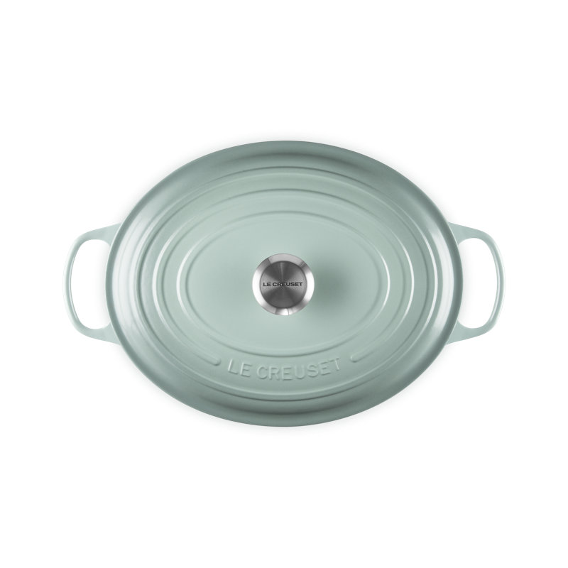 Le Creuset Signature Cast Iron Oval Oven 8 Qt, Sea Salt