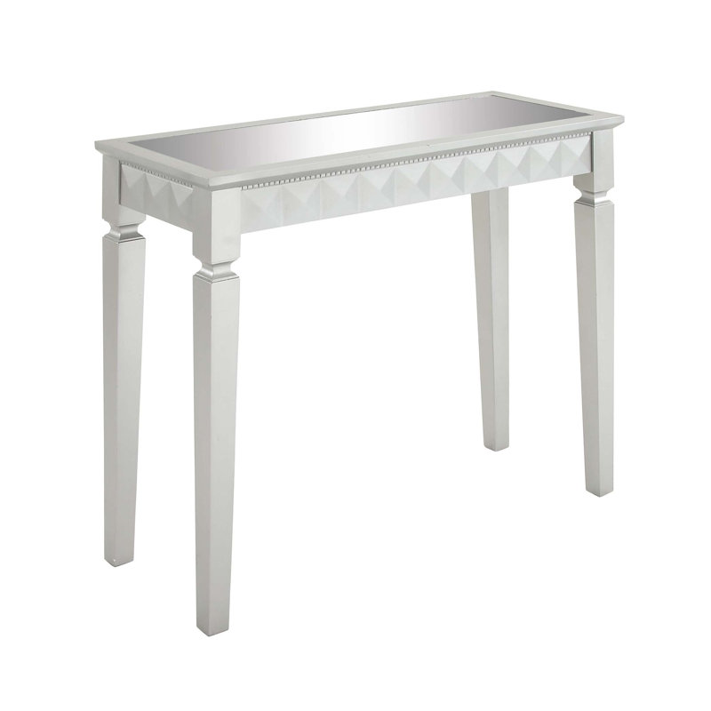 94cm Glass Top Console Table