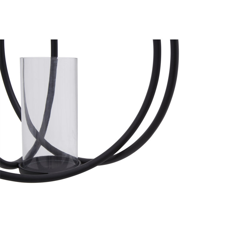 Aura Glass Tabletop Hurricane, 41cm H x 44cm W x 41cm D