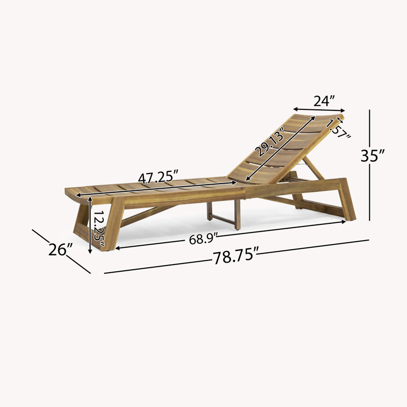 Chaise longue de patio 2 pièces