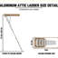 - Step Lightweight Folding Attic Ladder