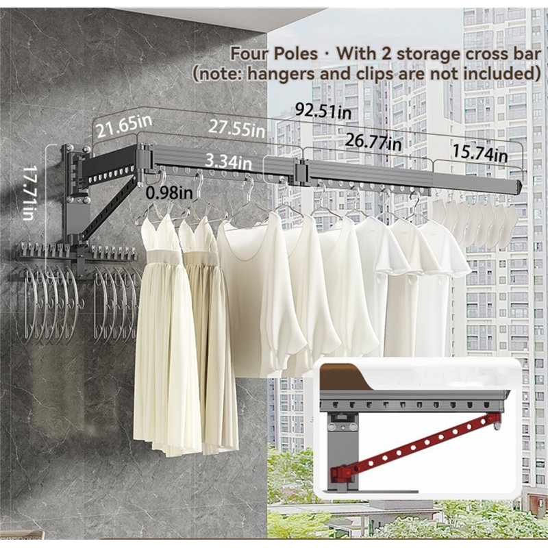 Aerowing Compact Retractable Clothes Rack