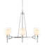 Lustre 6 lumières avec abat-jour cylindrique en tissu Voir ci-dessous-114988781