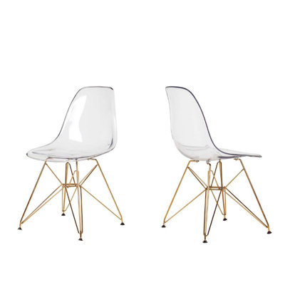 Chaise d'appoint Boylston en transparent