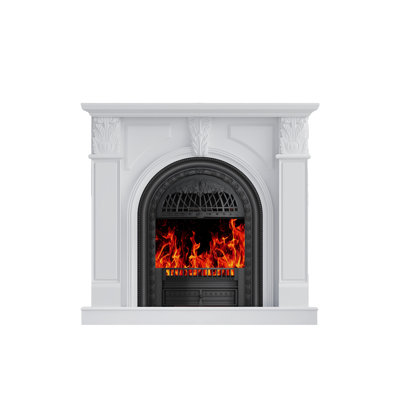 47" W Electric Fireplace Tv Stand With Mantel Farmhouse