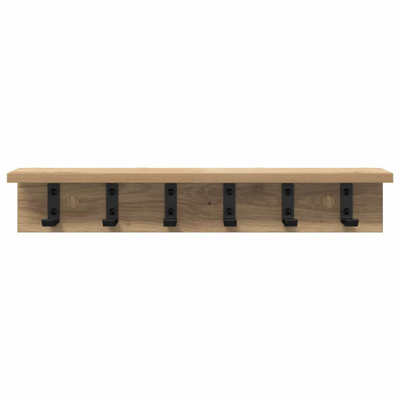 Wall-Mounted Coat Rack 60 X 10.5 X 10.5 Cm, Artisan Oak
