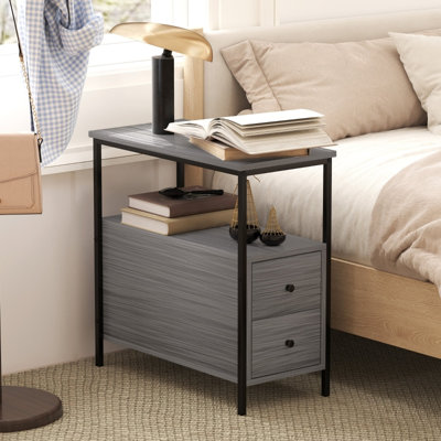 60cm W Engineered Wood Bedside Table