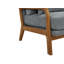 Chaise d'appoint Mid Century en bois massif avec coussin supplémentaire-1247943728