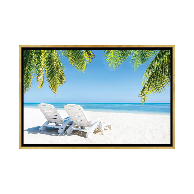 «Summer Holiday at the Beach» par Jan Becke - reproduction de photo, Pas de tapis, H 18 po x l 26 po x P 1,5 po