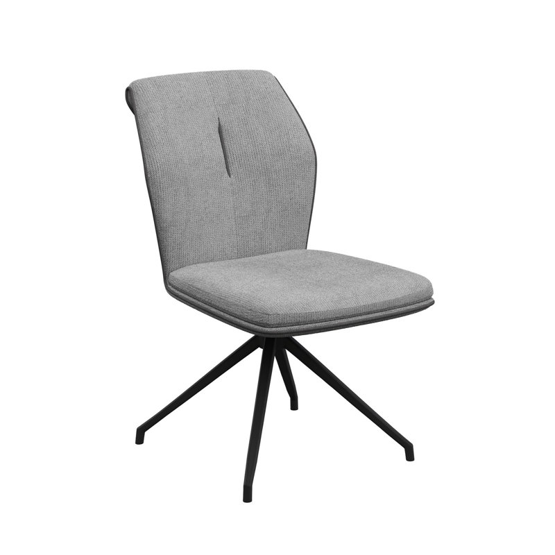 Armonia Fabric Swivel Dining Chair, Grey