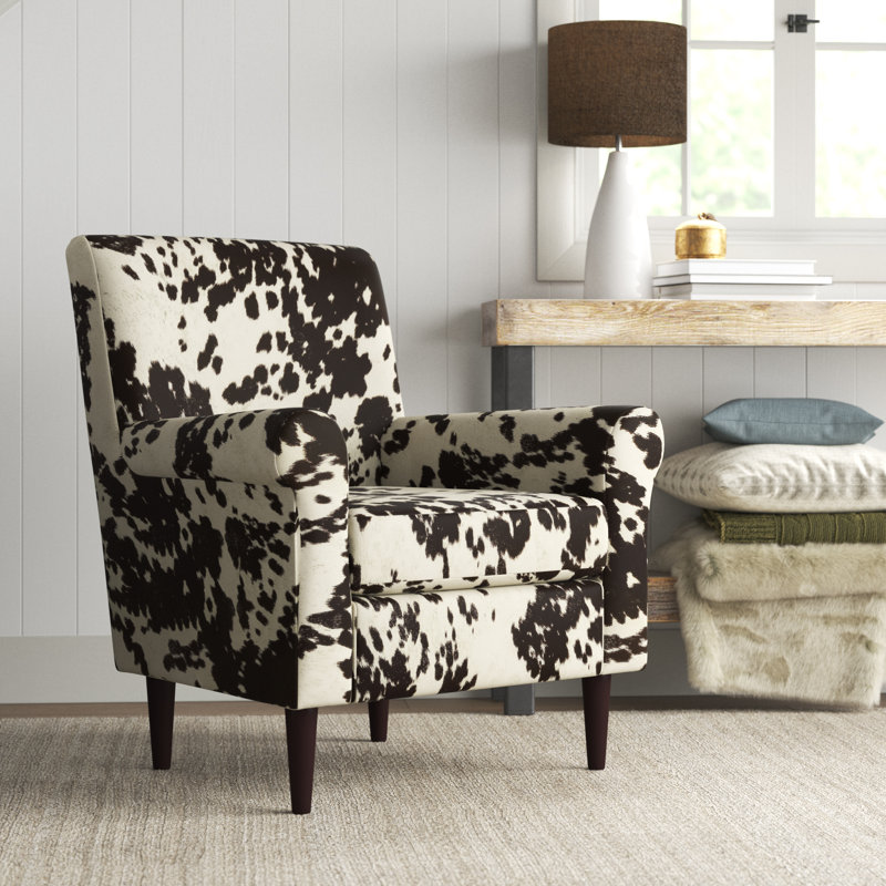 Fauteuil de 28 po de largeur Cleo, Brun / Blanc cassé