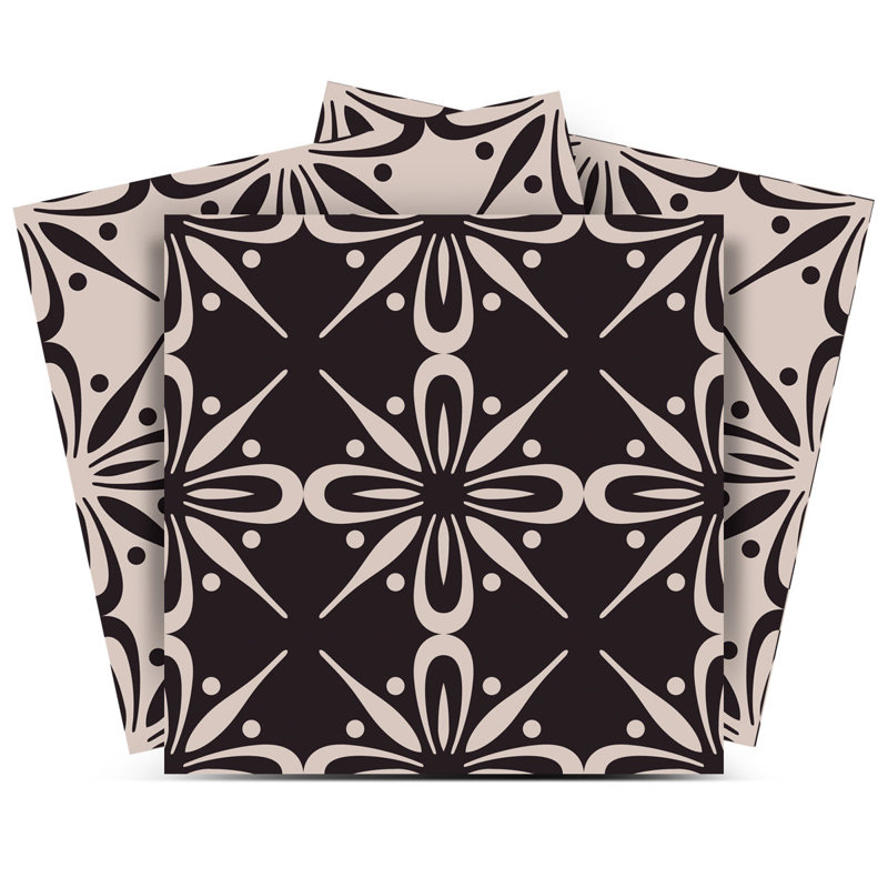Carreaux amovibles 12 po x 12 po gris et noir The Clover