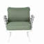 Ensemble de 2 fauteuils club en acier Mariano, blanc cassé et vert