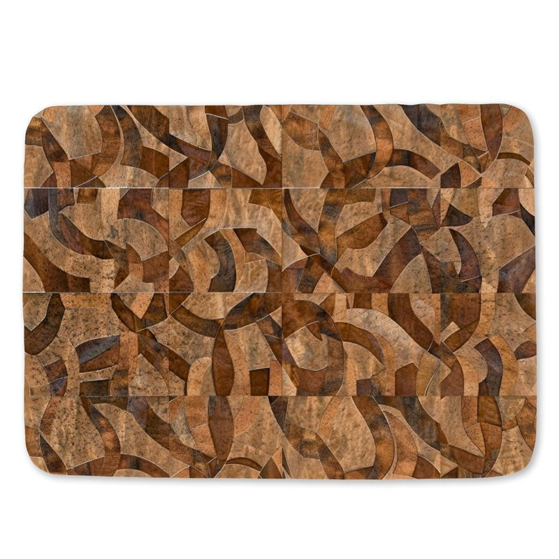 Dashira Microfiber / Microsuede Non-Slip Bath Mat, 21"W x 34"L
