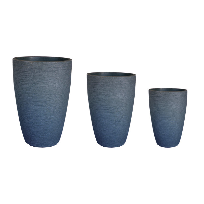 Pot à fleurs en plastique Mccasland, Café, H 17,3 po x l 11,8 po x P 11,8 po