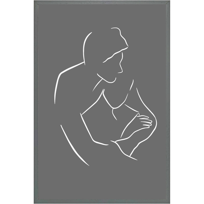 Ashvik Single Picture Frame Print, 31cm H x 25cm W x 4cm D, Grey Framed
