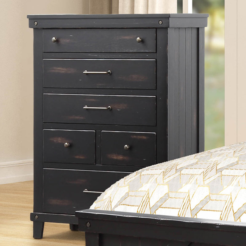Commode 6 tiroirs Baguenaudiant, Noir