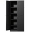 Garde-manger 61 po en métal noir avec tablettes 110 lb