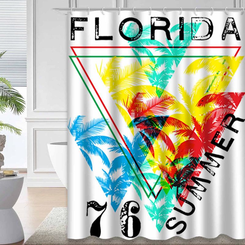 Rideau de douche Florida Summer Tee, L 72 po x l 78 po