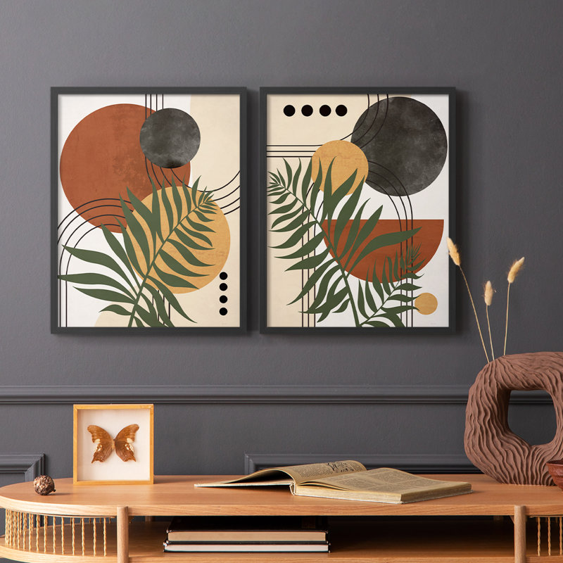 «Contemporary Palm I», reproduction encadrée de qualité supérieure - prête à être accrochée - aucun clou requis - aucun clou requis
